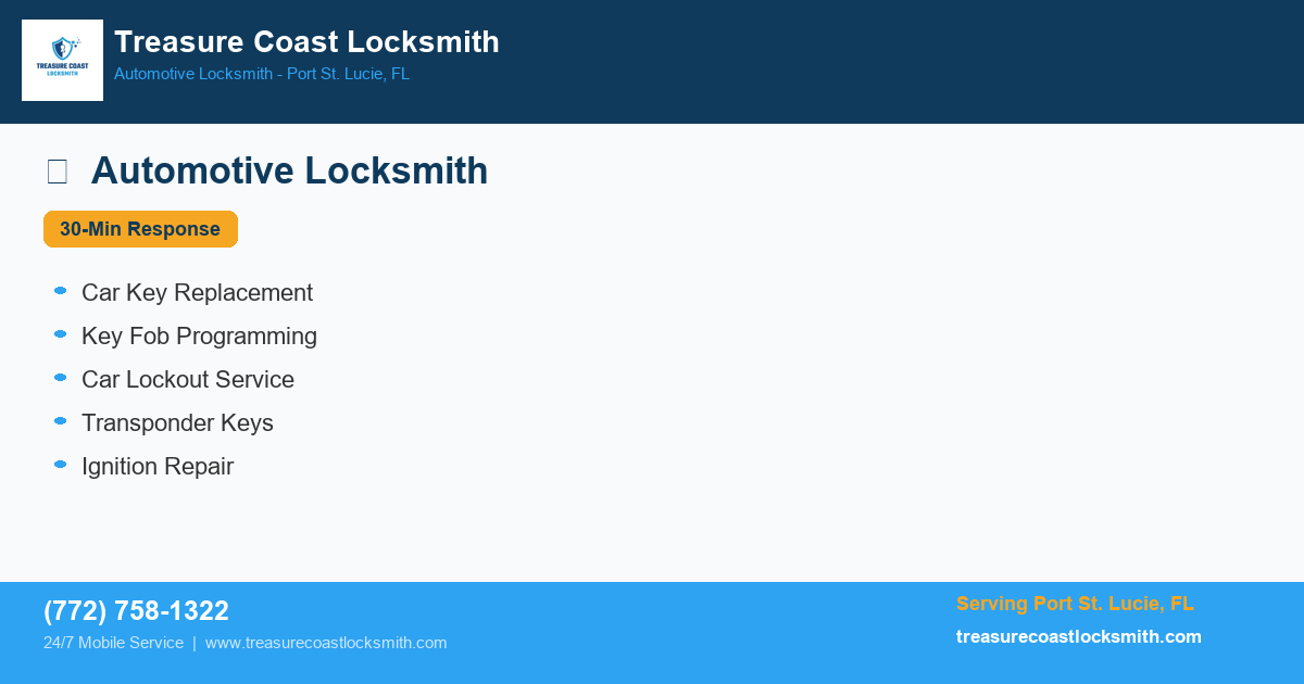 Can a Port St Lucie Locksmith Open Every Lock Type infographic - Port St. Lucie FL